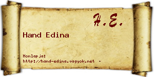Hand Edina névjegykártya